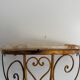 Mid-century floating wall console in wrought iron, 1950, Italy
