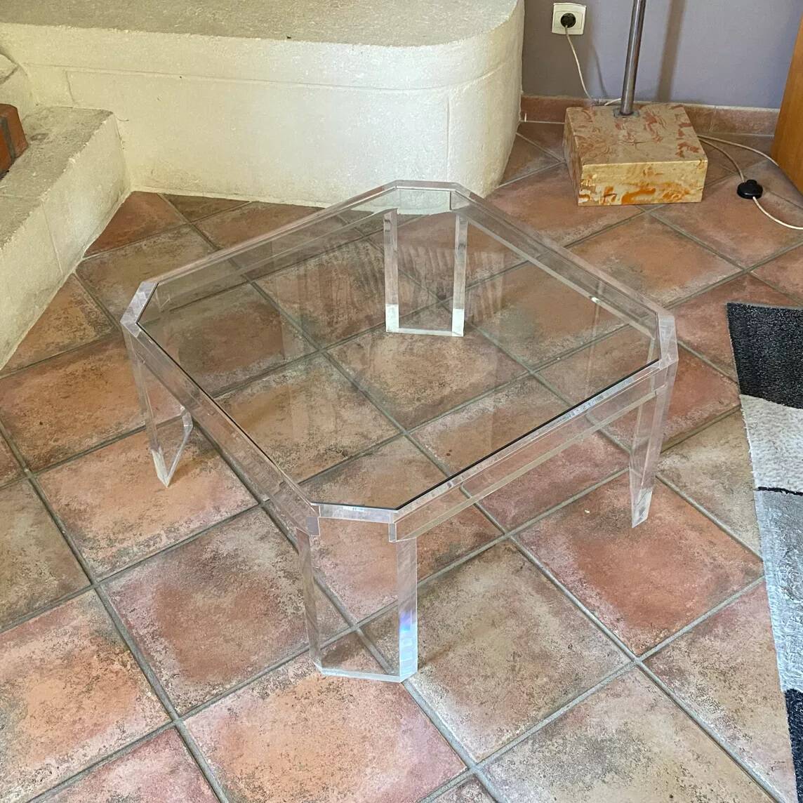 Athena coffee table by david lange. 1970. 70x70.