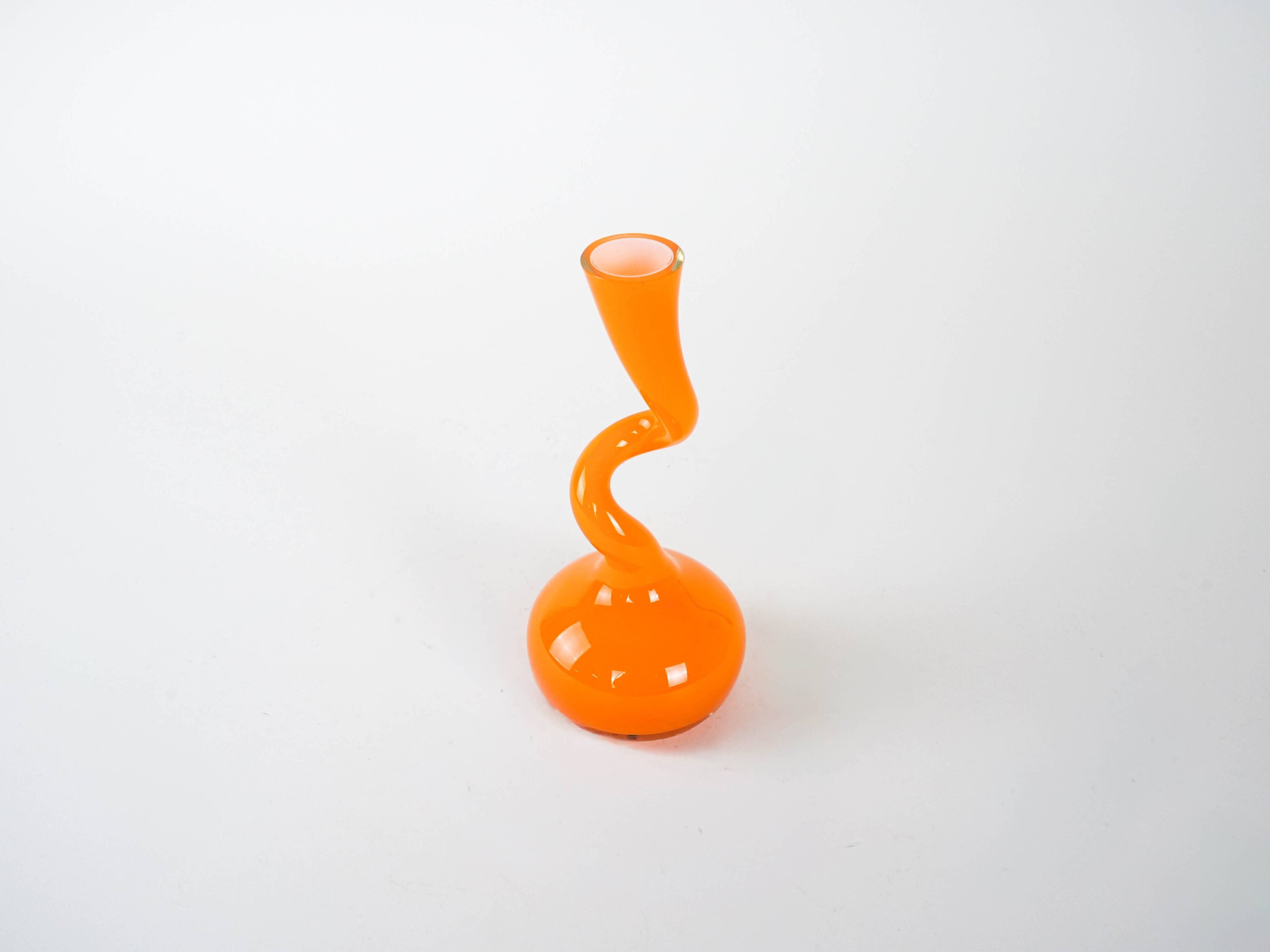 Orange vase, Swing Vase, Danish design, manufactured by Normann Copenhagen,