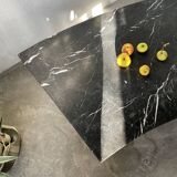 Addor 60s sculptural marble and brass coffee table