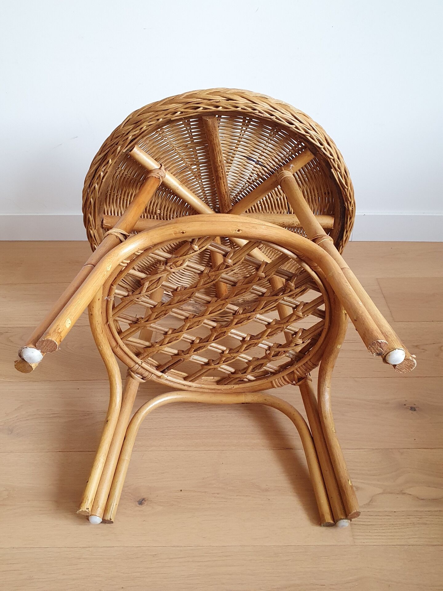 Vintage rattan coffee table