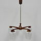 Vintage hanging lamp with 5 glass shades