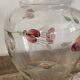 Large crystal jar with floral decoration