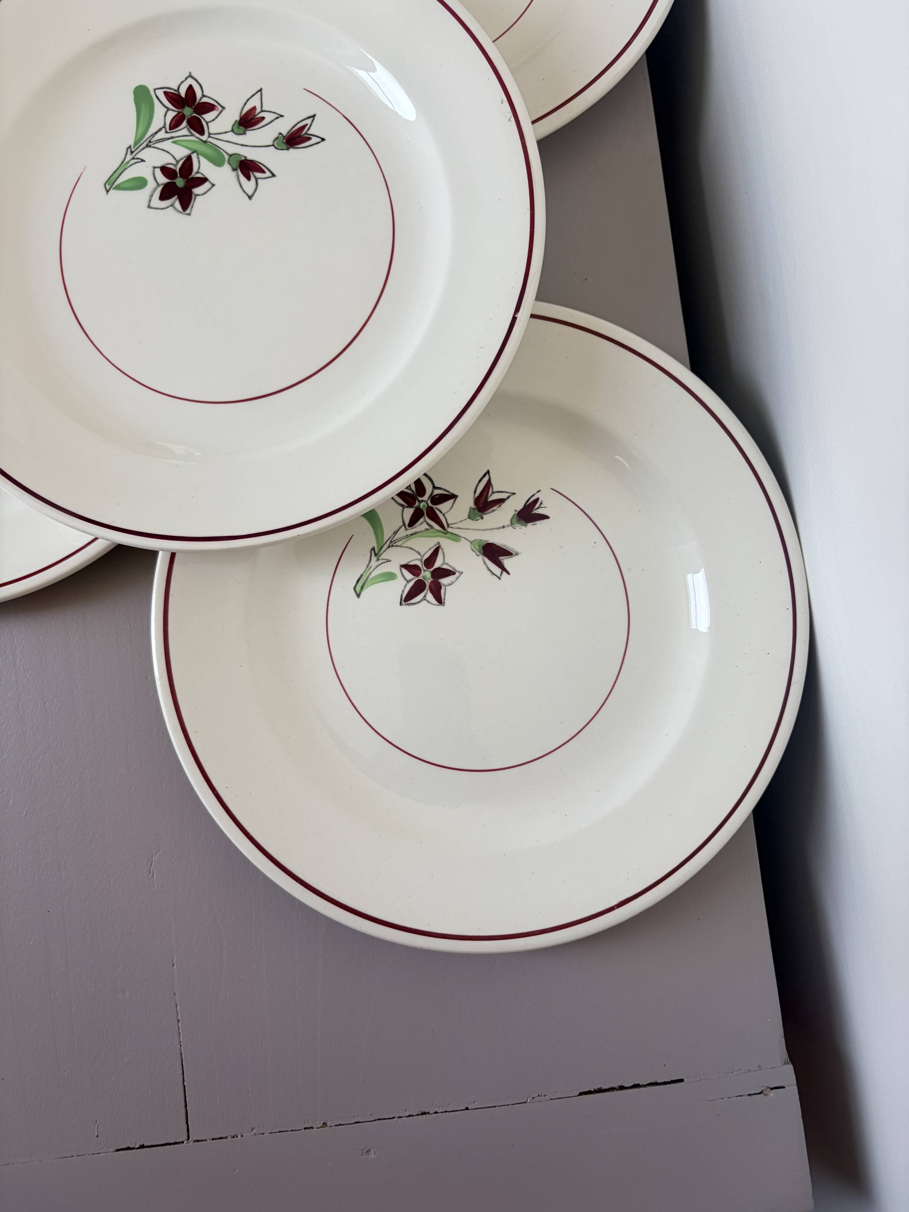 4 vintage flat plates from the Salins factory 210638