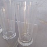 Serie 5 verres Daum cristal filigrané