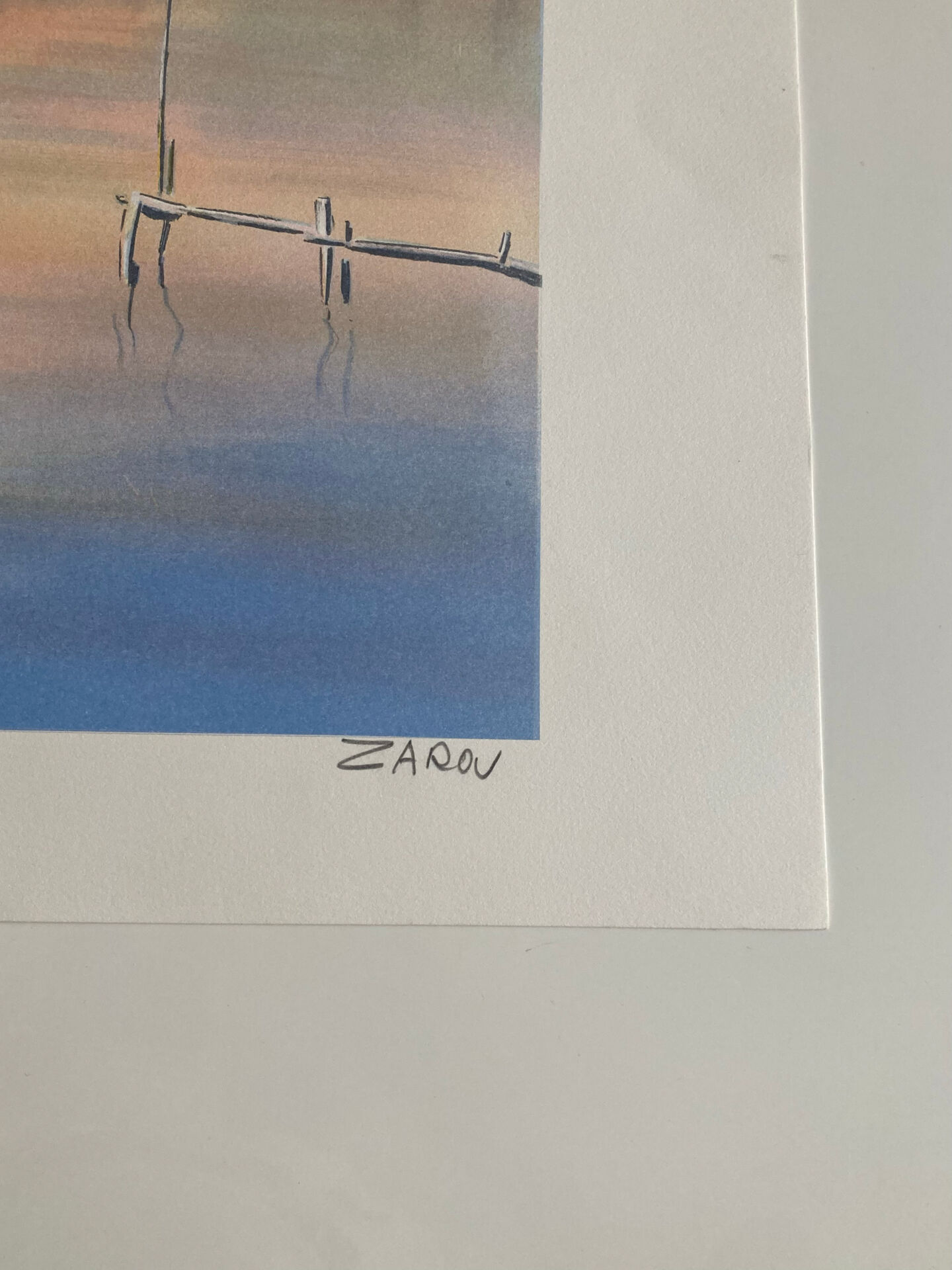 Lithographie signée de l’artiste francais provençal  victor zarou