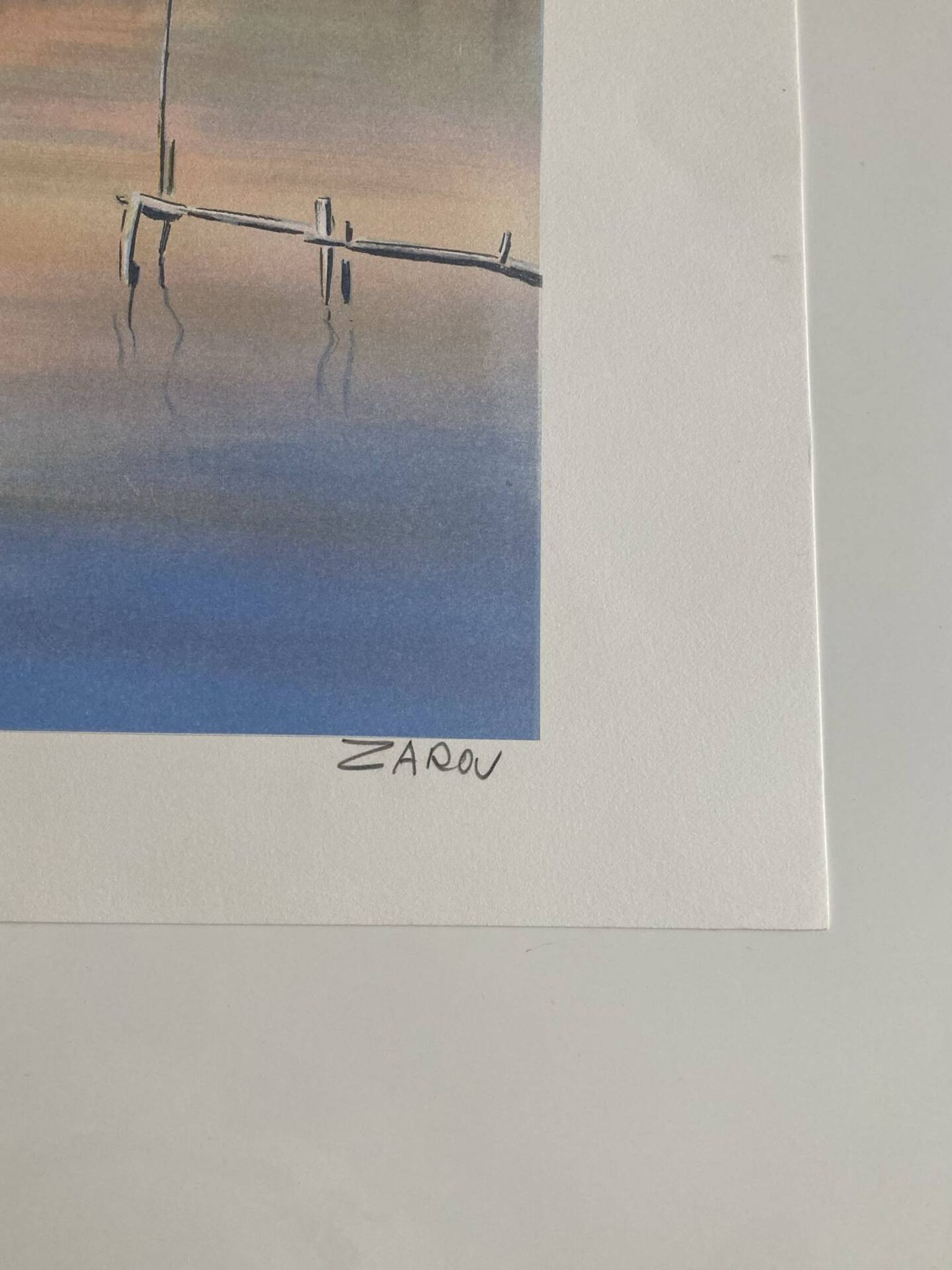 Signed lithograph by the Provençal French artist Victor Zarou.