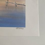 Signed lithograph by the Provençal French artist Victor Zarou.