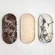 Oval marble plateau in Rosso Levanto