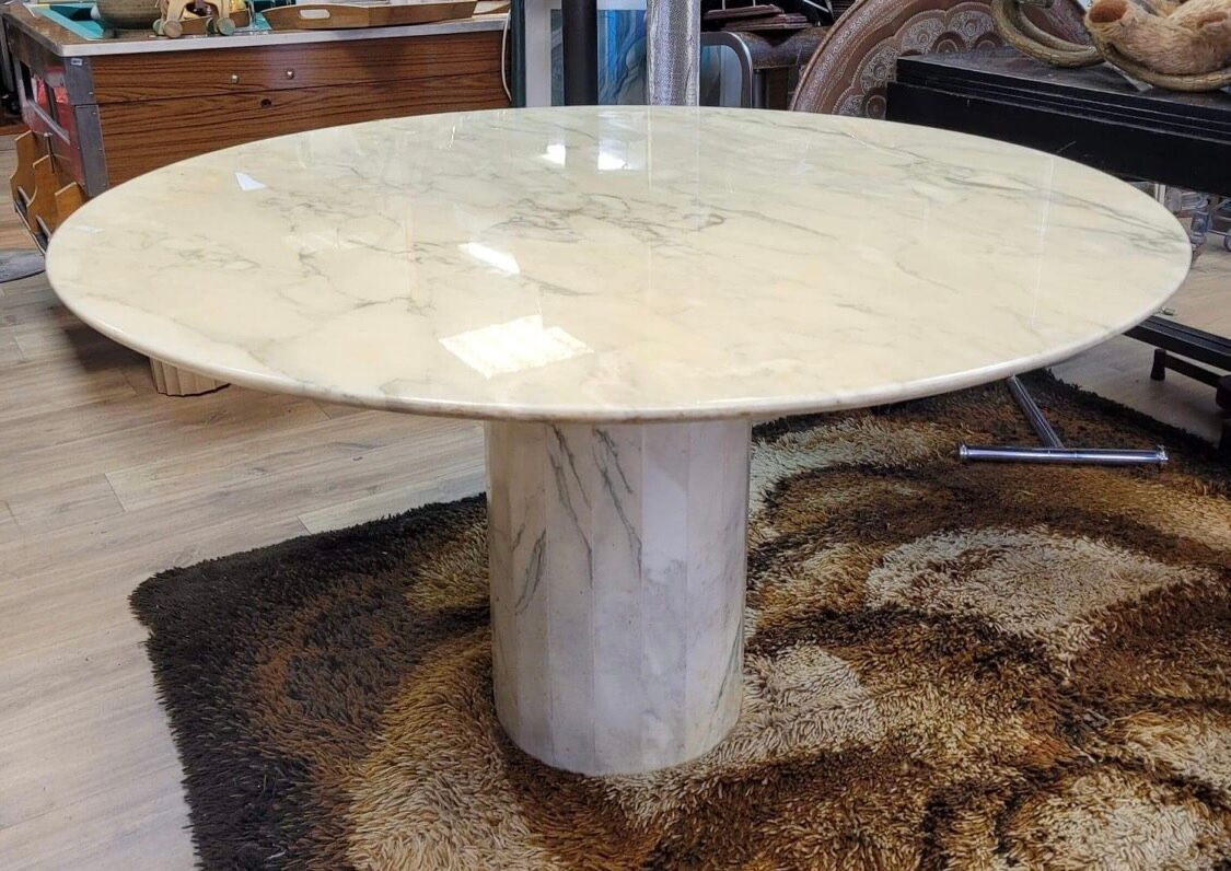 Carrara marble dining table
