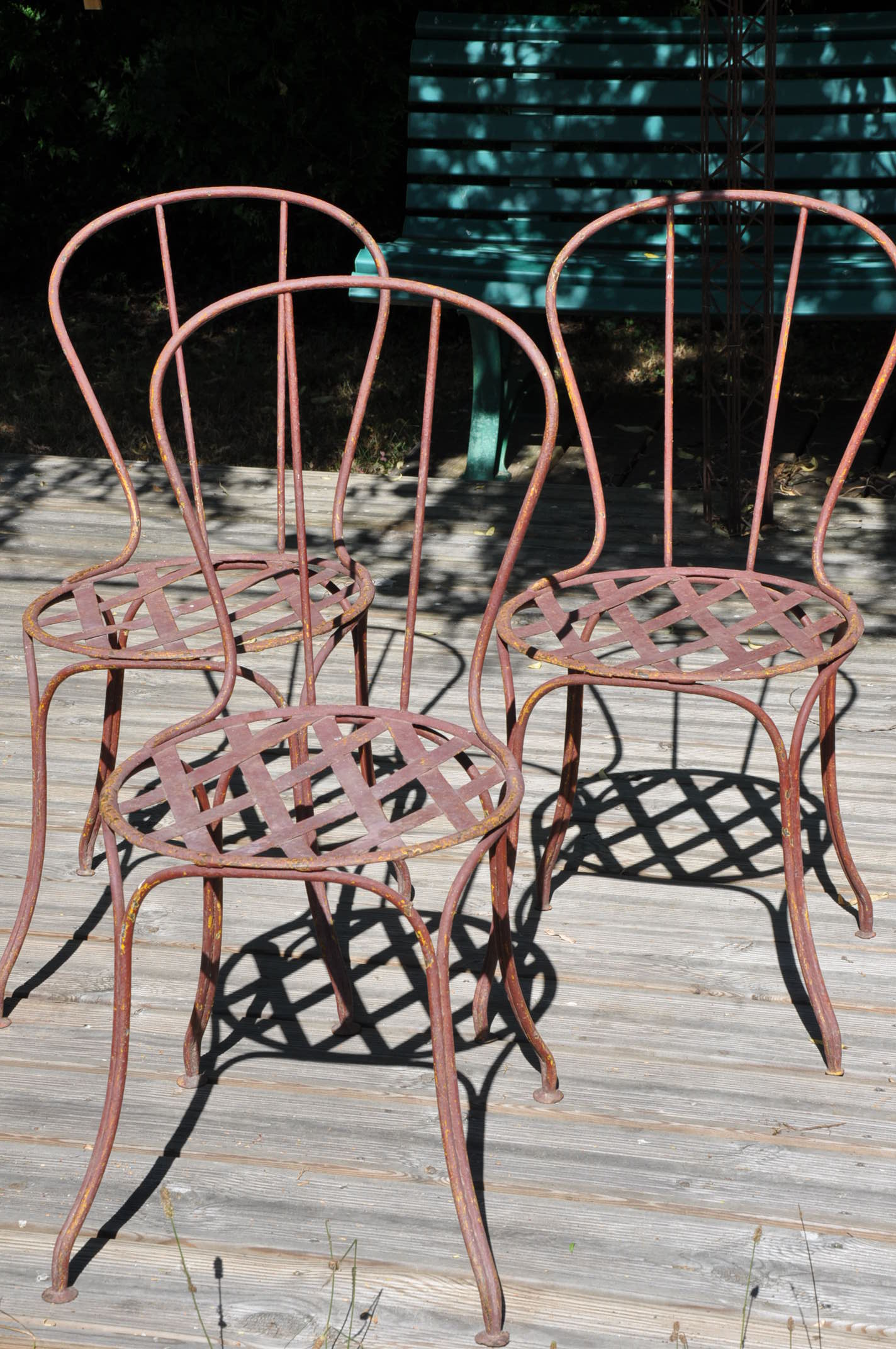 Set of 3 garden chairs
