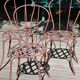 Trio de chaises de jardin