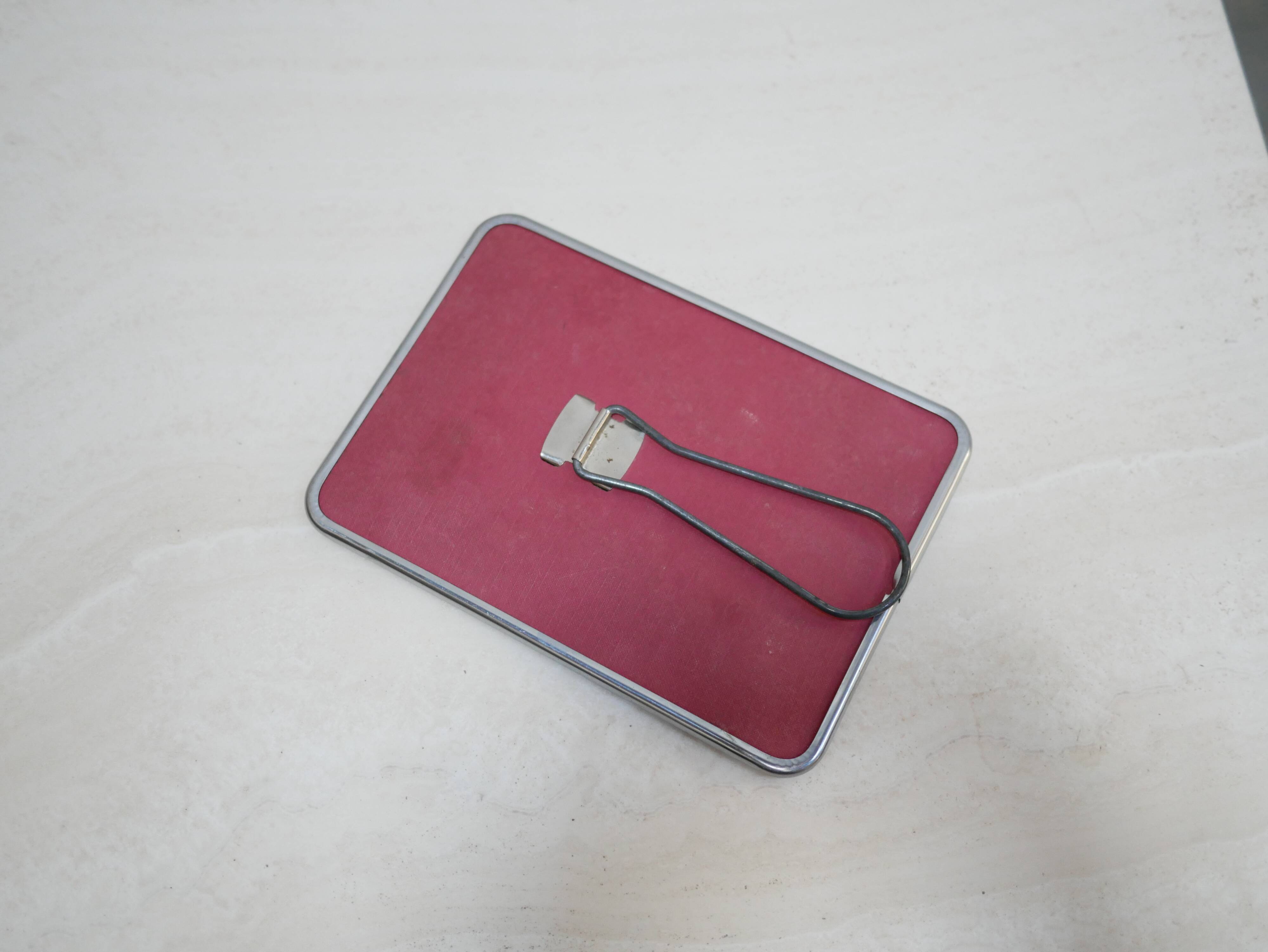 Vintage barber mirror to stand or hang 20cm x 14cm