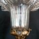 Bronze desk lamp Napoleon III style, crystal tulip, late nineteenth