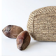 Pouf square floor cushion in natural bohemian jute raffia