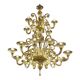 Modern Champagne Venetian “Curls” Murano Glass Chandelier