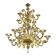 Modern Champagne Venetian “Curls” Murano Glass Chandelier