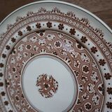 Old 26cm dish in Terre de Fer earthenware from Longwy, Henri II model