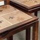 Danish nesting tables in rosewood and ceramic by Willy Ryomgard, Mo.