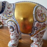 Imposing Italian Porcelain Elephant, Elephant Statue
