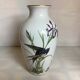 Large porcelain bird and flower vase