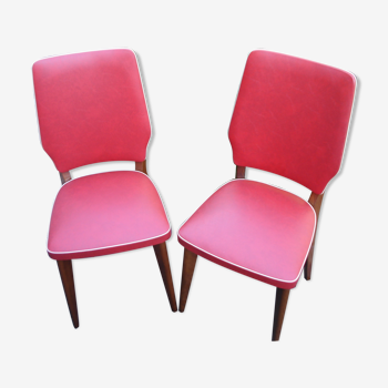 Pair of vintage red chairs