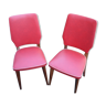 Paire de chaises rouge vintage