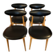 Pierre Guariche Unicorn chairs (golden oak, matte varnish)