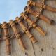 Bamboo sun mirror and rattan of 70 years