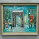 Peinture moderne suédoise de Jack Eichborn huile sur toile, années 1960