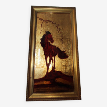 Gold leaf horse painting