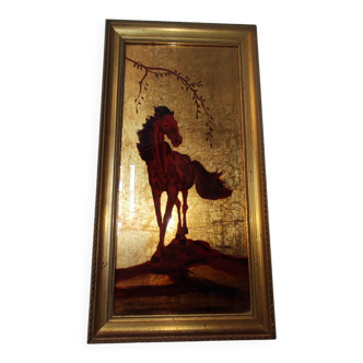 Gold leaf horse painting