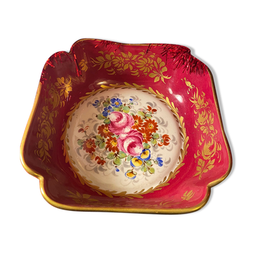 Plât Pillivuyt Fuchia and porcelain gold