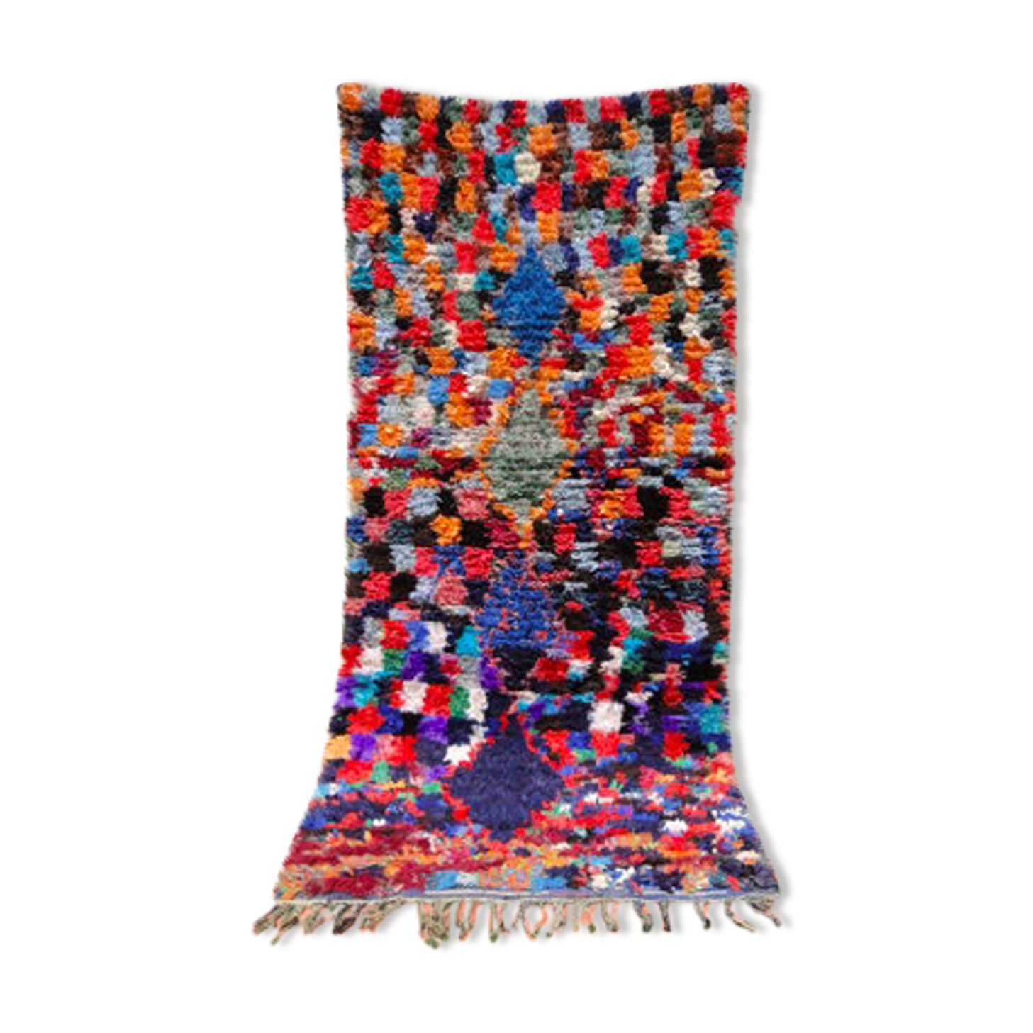 Carpet vintage boucherouite 186 x 88