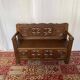 Antique oak carved bank chest – Breton style