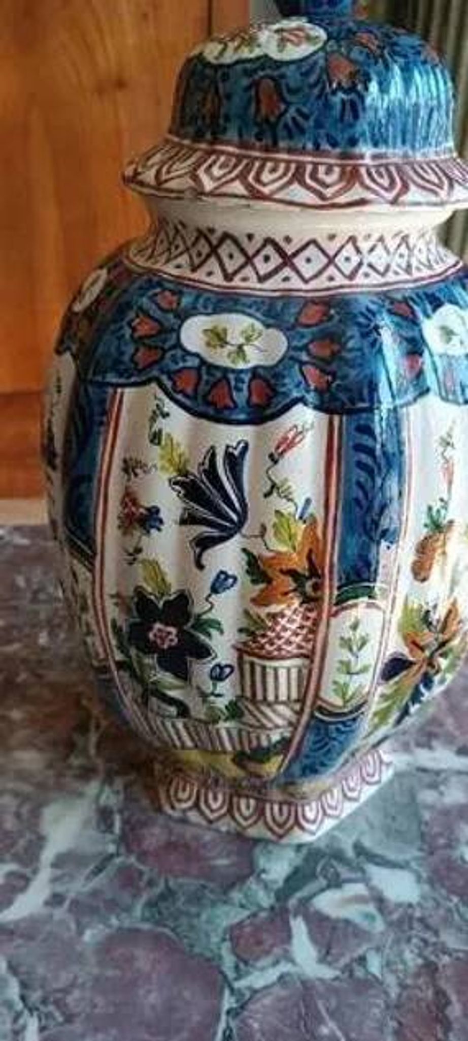 Vase en céramique européen ancien, 19e siècle