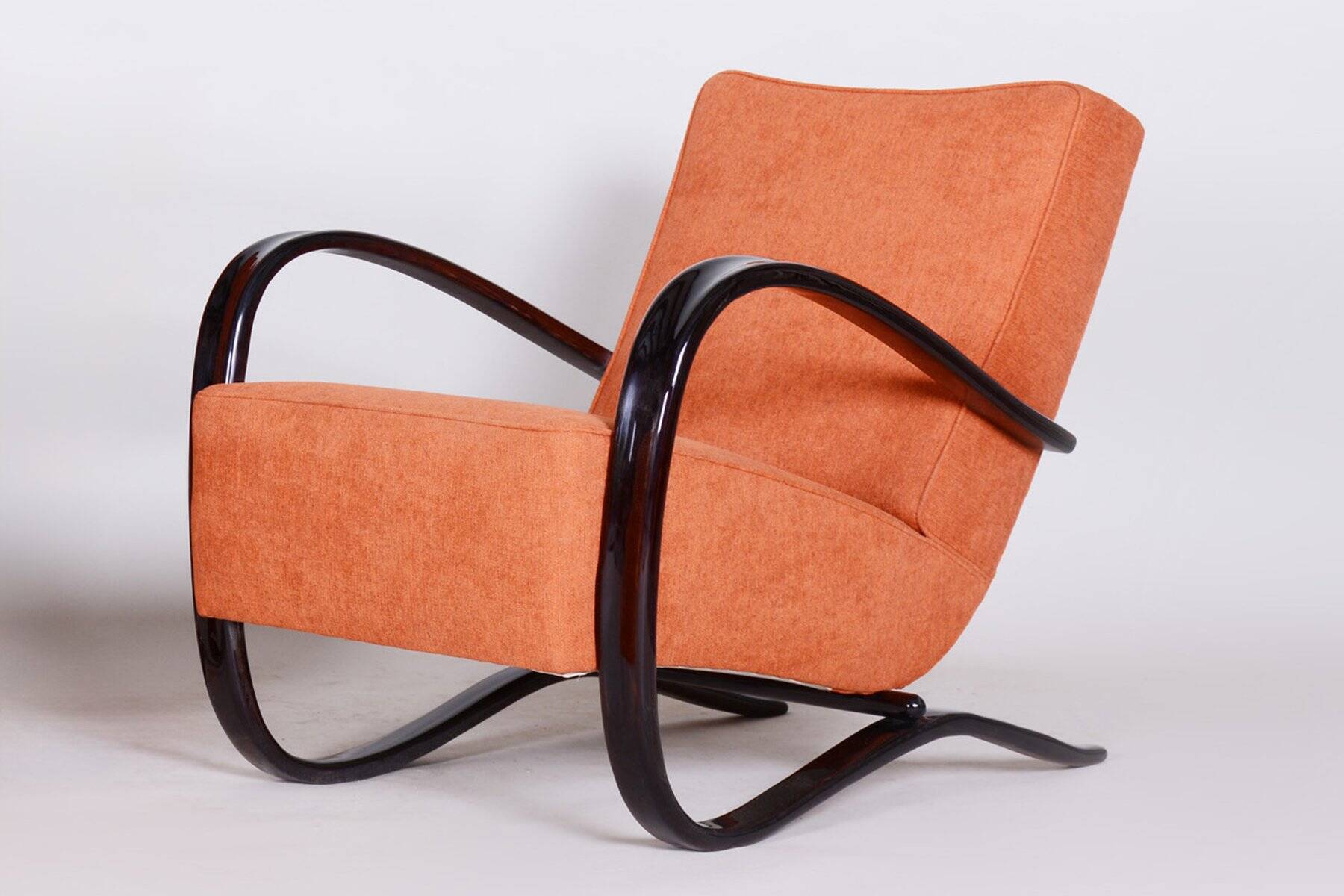 Czech Art Deco Beech Armchair attributed to J. Halabala for Up Zavody, 1930s