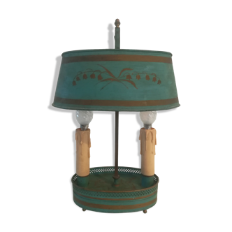 Painted metal hot water bottle lamp