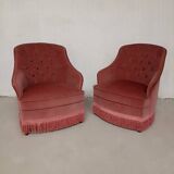 Pair of toad armchairs