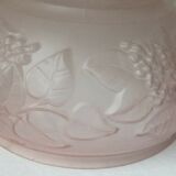 Pink opaque glass globe art nouveau luminaire