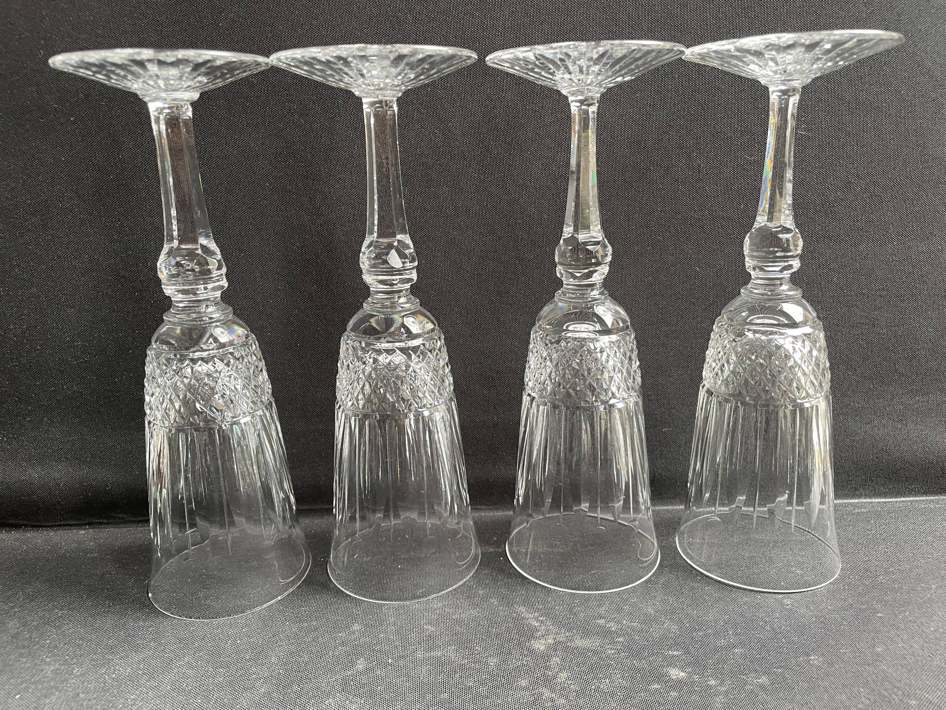 4 Champagne Flutes – Mouth-blown and hand-cut crystal