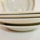 X5 Luneville earthenware soup plates with golden decoration
