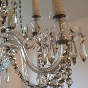 Old bohemian crystal chandelier for Deknudt