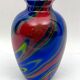 Vase en verre de Murano multicolore postmoderne par Ottavio Missoni. Italie des années 1980