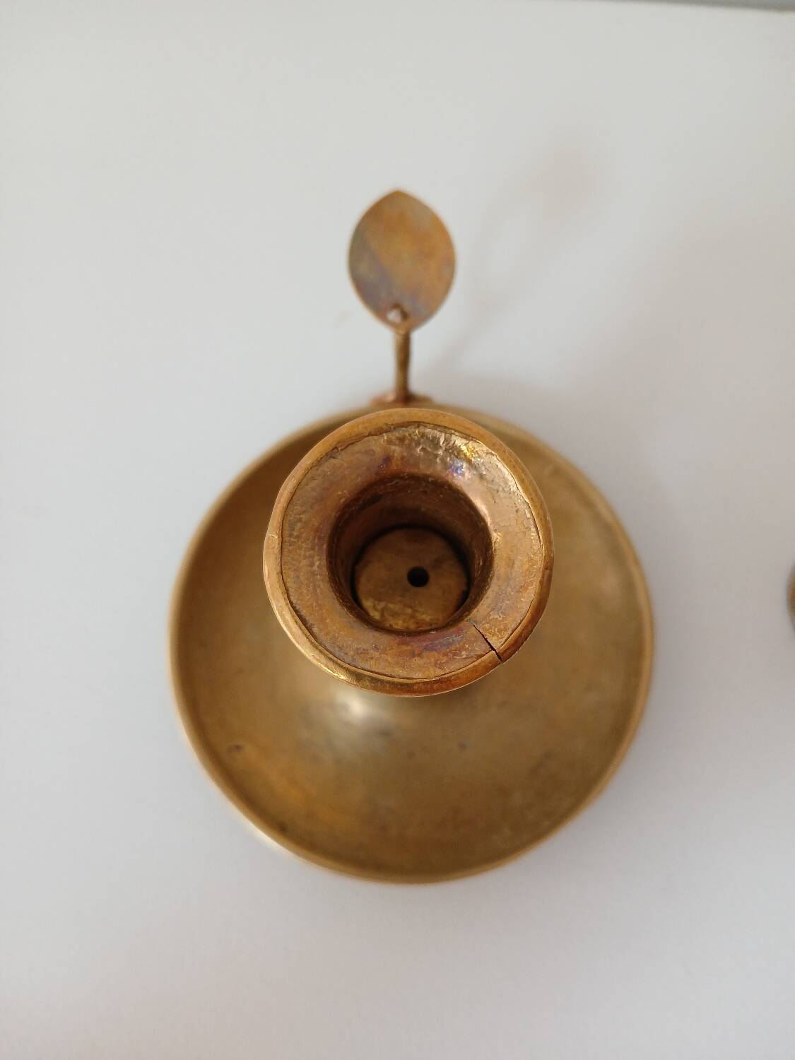Set of 2 brass cellar rat candlesticks