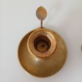 Set of 2 brass cellar rat candlesticks