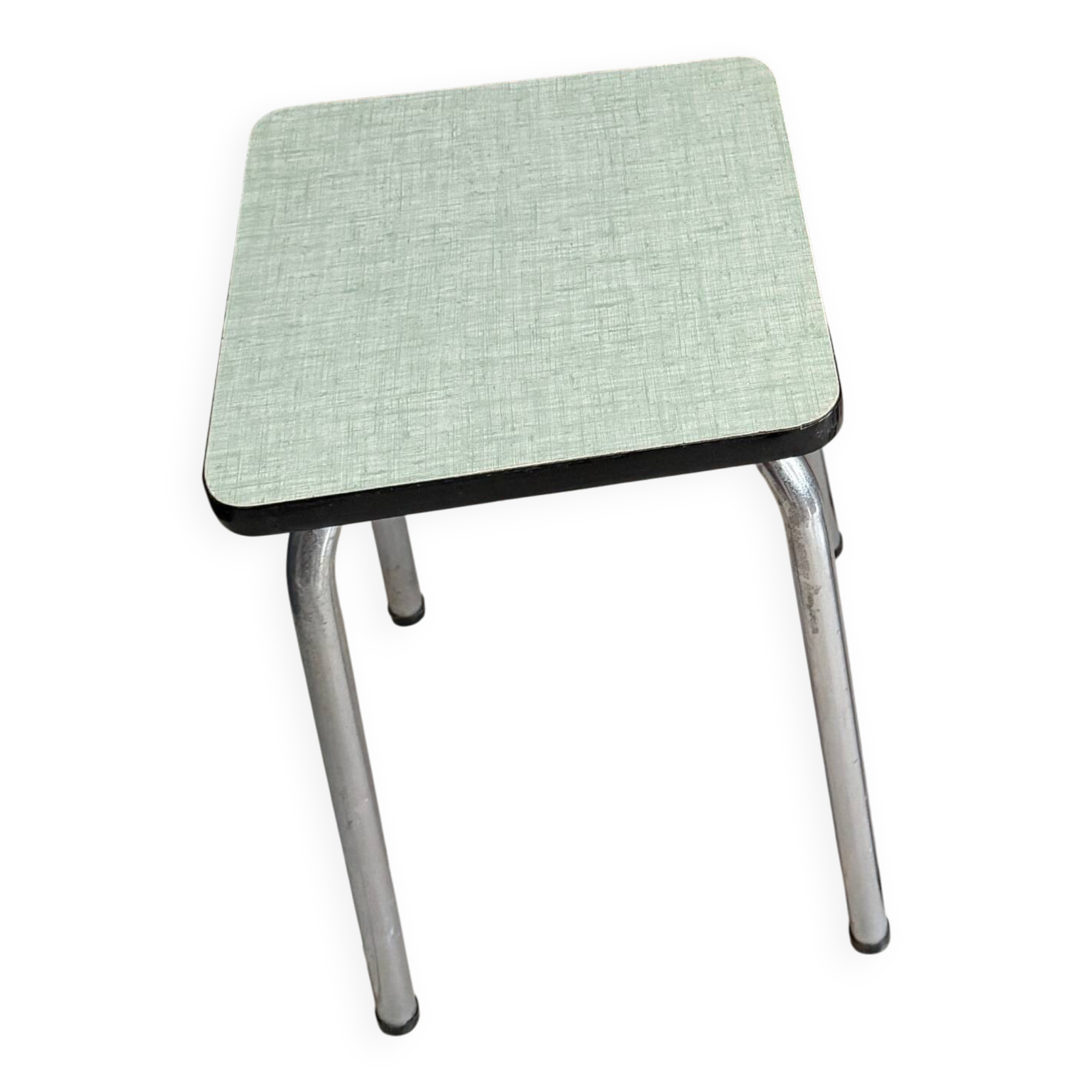 Tabouret Formica vert vintage
