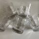 Set of 5 crystal whiskey tumblers giving polka dot cut 1970