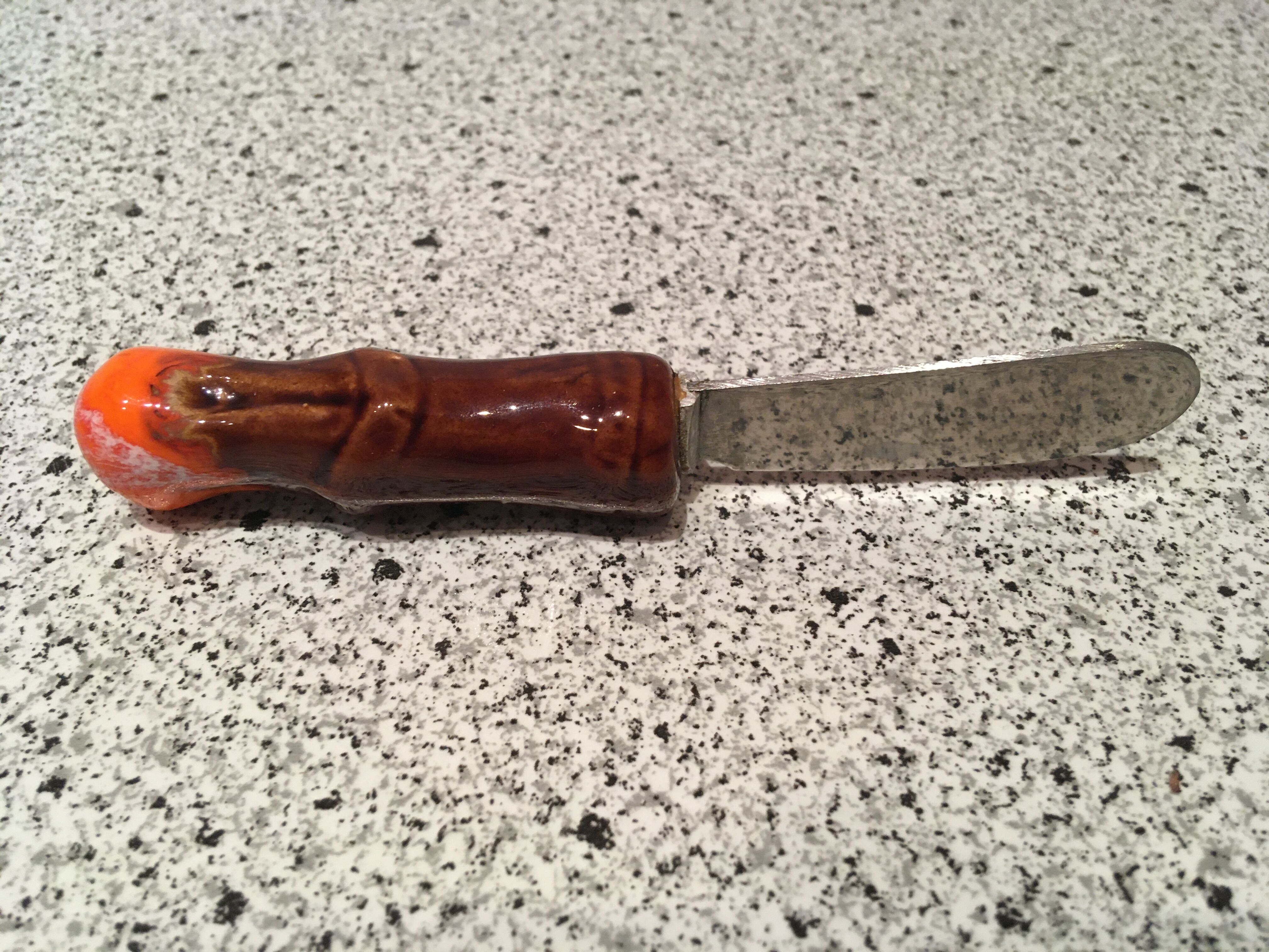 Vallauris butter dish and knife