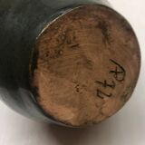 Blue ceramic vase signed AP